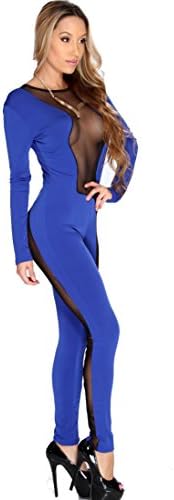 ABinc Womens Sexy Casual lace See-Through Pattern special occasion Cocktail Jumpsuit