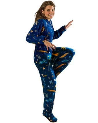 space footie pajamas