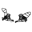 06-12 YAMAHA YZF-R6: VORTEX ADJUSTABLE V2 REAR SETS - BLACK (BLACK)