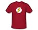 Search : The Flash Logo Distressed Adult S/S T-shirt in Red by DC Comics