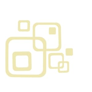 Beige R/ Squares Geo Shapes Mod Wall Vinyl Stickers