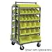 All-Welded Steel Mobile Sloped Top Bin Rack Without Bin 36