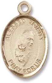 Small Childrens Jewelry, Girls or Boys 14kt Gold Blessed Trinity Medal