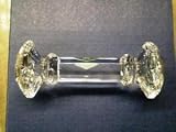 CRYSTAL KNIFE RESTS - SET OF 6 CRYSTAL DUMBEL KNIFE RESTS
