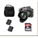 LOOKit Markenbundle -1401- besteht aus: Panasonic Lumix DMC-FZ150 Schwarz | 1x hochwertige LOOKit Kameratasche GW-38 | 1x 16GB SDHC Markenspeicherkarte Klasse 10 | 2x LOOKit Markenakku | 1x KFZ und Netzlader