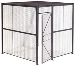 WireCrafters 12123 3 Sided Woven Wire Partition, Gray
