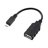 SANWA SUPPLY USB�z�X�g�ϊ��A�_�v�^�P�[�u��(MicroB�I�X-A���X) 10cm AD-USB18