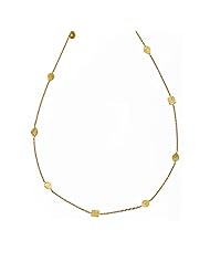 24Kt Small Flat Shapes Necklace 24 Inch