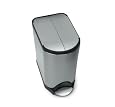 simplehuman deluxe butterfly step trash can - 20L brushed stainless steel