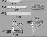 LIXIL部品 窓・サッシ用部品 その他 その他：270縦すべり出しアームセット[AZWZ970] シルバー[AZWZ970]