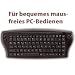 Funk Mini Tastatur mit Mausfunkton - Kabellose Tastatur und PC-Maus in einem!