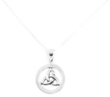 Celtic Knot Pendant - Sterling Silver Irish Celtic Trinity Knot Pendant with 18 Box Necklace Included
