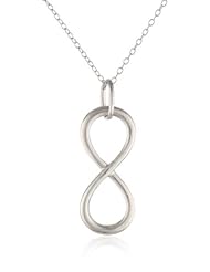 Sterling Silver Infinity Drop Pendant Necklace, 18