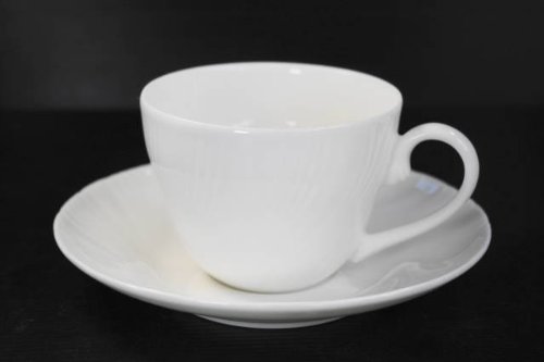 CF021　NB４本ウェーブラインのコーヒーカップ＆ソーサー★アウトレット品★TOH