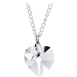 Austrian Crystal Heart April Birthstone Necklace