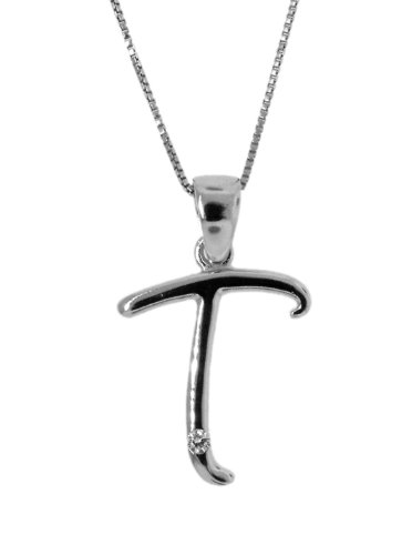 Sterling Silver 925 Clear CZ Initial 