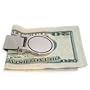 S1297S Compact Silver Metal Money Clip ID Business Card Holder