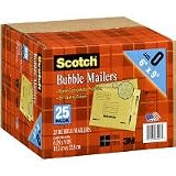 Scotch 3M Bubble Mailers Size 0 (6" x 9") - 25ct