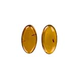 Baltic Cognac Color Amber Oval Calibrated Cabochon Size 12X22mm