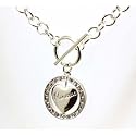 JORDAN Silver Plated 18" Tiffany Style Secret Message Heart Necklace in a Smart Presentation Box