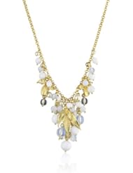 Ben-Amun Jewelry "White Opulence" Opulent White Stone Cluster Necklace
