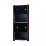 IMAGE OF Mag Rak - 2000 Series Two Pocket Metal Magazine Rack Side Panels: Black on Oak, Center Panels: None, Color: Sandstone