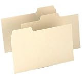 (Price/BX)Index Card Guides, Blank, 1/3 Cut, 8x5, 100/BX, Buff