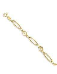 14k Polished Fancy Link Bracelet Length 7.5"
