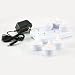 6 RECHARGEABLE BATTERY Operated TEALIGHT CANDLES RECHARGING recharge station
