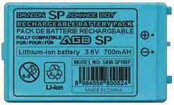 Childrens Toyshop  Third Party New : Game Boy Gameboy Advance Sp Rechargable Battery Gba