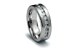 Stainless Steel Ring Satin High Polish with Multi CZ 8mm