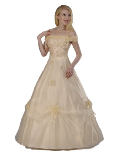 Envie/Paris – 1010 SISSI Abendkleid Ballkleid 1-teilig in Creme-Apricot Gr.36-50 Reviews