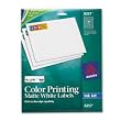 Avery Matte White Color Printing Labels for Inkjet Printers, 0.75 x 2.25 Inch, Pack of 600 (8257)