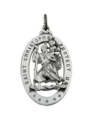 Sterling Silver St. Christopher Medal
