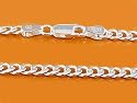 925 Sterling Silver Bevelled Curb Chain 6mm 22" 39.5GRAM Solid (Made In Italy)