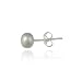 Sterling Silver Freshwater Cultured 6-6.5mm Grey Pearl Stud Earrings image 2