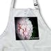Enlightenment Peony flower with writing - BLACK Full Length Apron With Pockets 22w X 30l