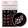 Cina Nail Jewelry Decal Glitter Flowers & Hearts
