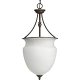 Progress Lighting P3831-20 One-Light Foyer with Watermark Glass, Antique Bronze