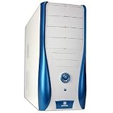 Coolmax CS-470 10-Bay ATX Case (Silver/Blue) - No PS