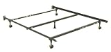Adjustable Full/Queen Sturdy Metal Bed Frame w/ Rug Rollers By Fashion Bed Group