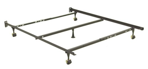 Kitchen: Adjustable Full/Queen Sturdy Metal Bed Frame w/ Rug Rollers By Fashion Bed Group