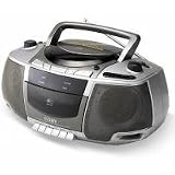 Coby CX-CD248 Portable Boombox with CD Player, Cassette Deck, and AM/FM Tuner