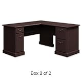 Bush 6330MCA203 - Syndicate L-Desk, 60w x 60d x 30h, Mocha Cherry, Carton 2