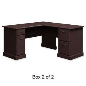 Bush 6330MCA203 - Syndicate L-Desk, 60w x 60d x 30h, Mocha Cherry, Carton 2