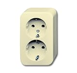 Busch-Jaeger 20-02EAP SCHUKO Doppelsteckdose weiss 20-02 EAP