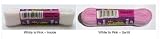 UV Colour Changing Flat Shoe Laces-White to Pink. They change colour in the sun! Changes colour in the sun or any UV exposure*