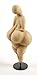 Parastone Prehistoric Female Venus of Lespugue Replica Statue on Stand Aged White FInish