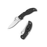 Spyderco Stretch ZDP-189 Carbon Fiber Plain Edge Knife, Black