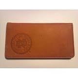 Notre Dame Tan Leather Embossed Checkbook